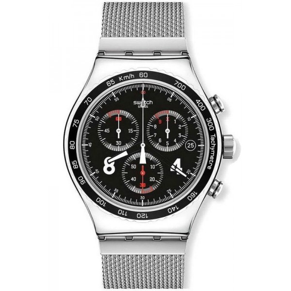 Buy Swatch Men's Watch Irony Chrono Blackie YVS401G Chronograph