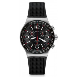 Swatch Мужские Часы Irony Chrono Very Dark Grid YVS461 Хронограф