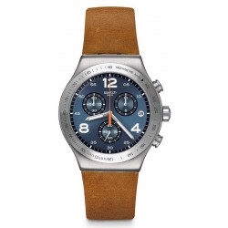Swatch Мужские Часы Irony Chrono Cognac Wrist YVS470 Хронограф