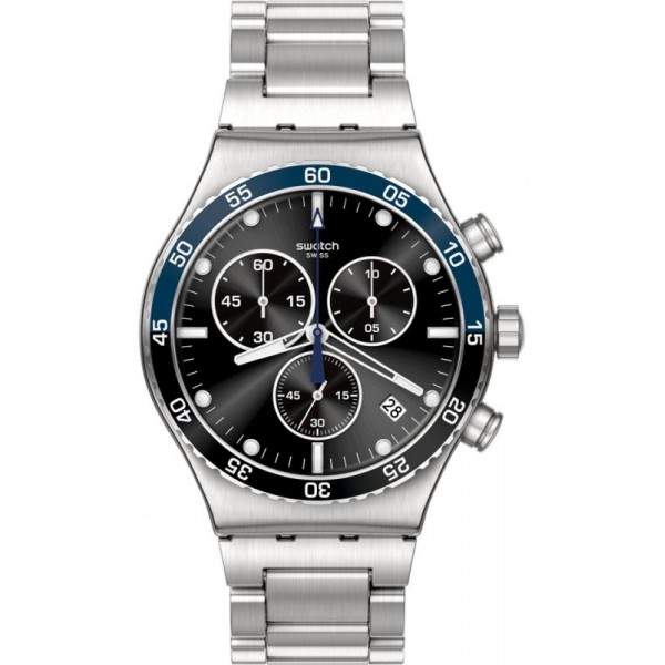Купить Swatch Мужские Часы Irony Chrono Dark Blue Irony YVS507G Хронограф
