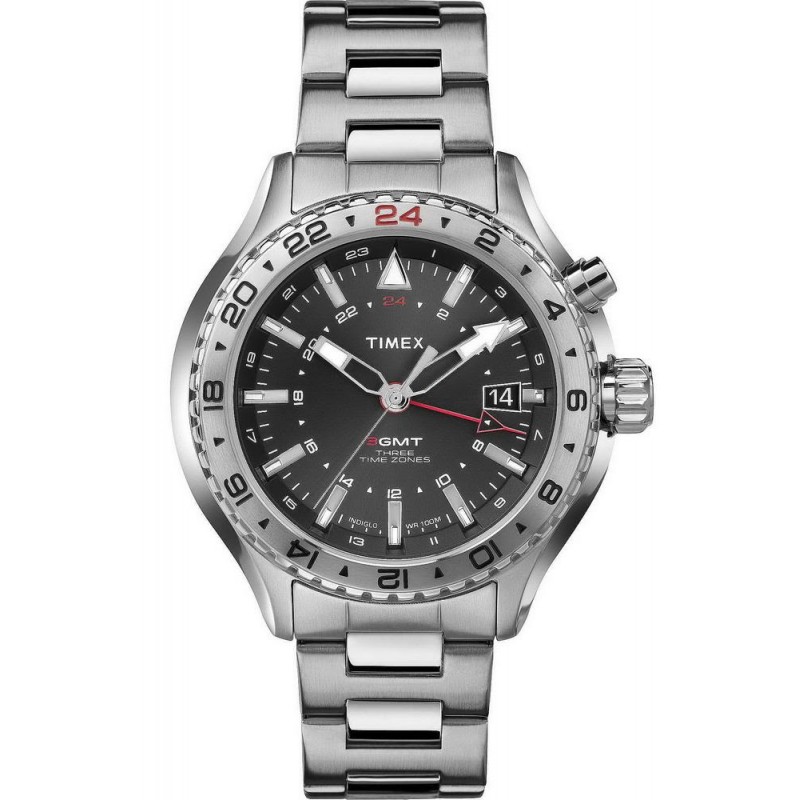 Timex Men's Watch Intelligent Quartz GMT T2P424 - Crivelli Shopping